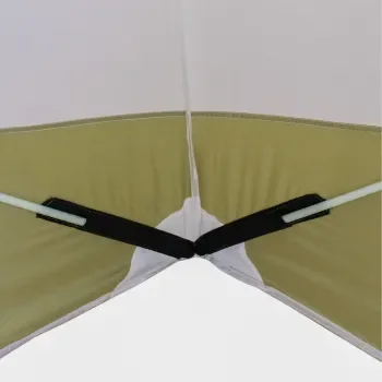 Палатка зимняя куб СЛЕДОПЫТ 2,1 х2,1 м, Oxford 210D PU 1000, S по полу 4,4 кв.м, цв. оливковый/белый, фото 7