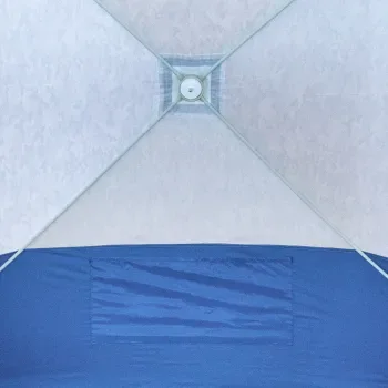 Палатка зимняя куб СЛЕДОПЫТ 1,8 х1,8 м, Oxford 210D PU 1000, S по полу 3,2 кв.м, цв. синий/белый с принтом, фото 4