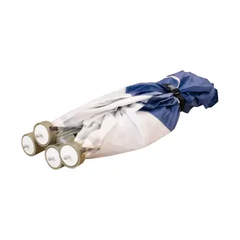 Палатка зимняя куб СЛЕДОПЫТ 1,8 х1,8 м, Oxford 210D PU 1000, S по полу 3,2 кв.м, цв. синий/белый с принтом, фото 6