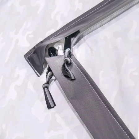 Палатка зимняя куб СЛЕДОПЫТ Thermo Premium Long 2,3х2,9 м, S по полу 6,7 кв.м, 3 слоя, утеплитель 100 гр/кв.м, цв. Arctic Camo/Серый, фото 8